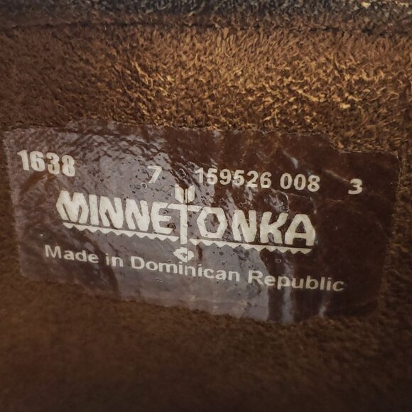 Minnetonka Womens Size 7 3-Layer Fringe Brown Suede Moccasin Boots - Picture 8 of 8